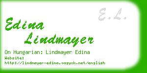 edina lindmayer business card